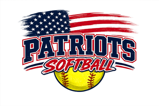 Patriots flag softball tee