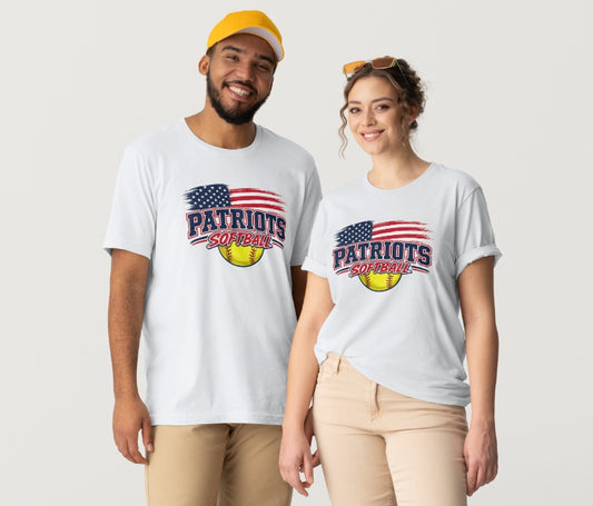Patriots flag softball tee